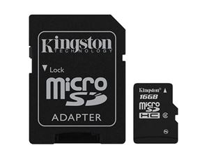 Obrazek MicroSDHC 16GB Kingston CL4 Blister