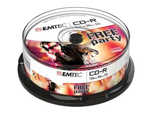 Resim EMTEC CD-R 700MB/80min 52x Speed - 25stk Cake Box