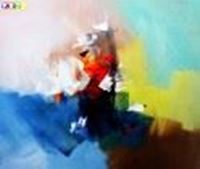 Resim Abstrakt - Rhythm of light c82409 50x60cm abstraktes Ölbild handgemalt