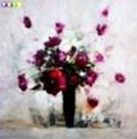 Bild von Abstrakt - Buntes Blumenvasen Stillleben x82078 100x100cm abstraktes Ölgemälde