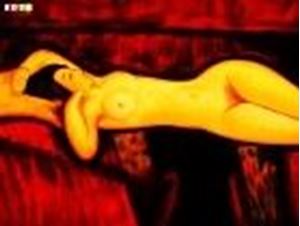 Εικόνα της Amedeo Modigliani - Akt mit gelben Kissen a83012 30x40cm Ölbild handgemalt