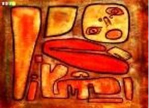 Resim Paul Klee - Angstausbruch III i83352 80x110cm abstraktes Gemälde handgemalt