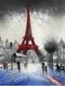 Resim Modern Art - Paris Spaziergang im Winter b85909 40x50cm Ölbild handgemalt