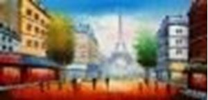 Resim Modern Art - Paris Spaziergang im Sommer f86085 60x120cm Ölbild handgemalt