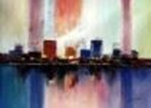 Immagine di Abstract - City in the Sea of light i86140 80x110cm abstraktes Ölgemälde