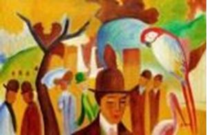 Resim August Macke - Im zoologischen Garten d87062 60x90cm Ölgemälde handgemalt