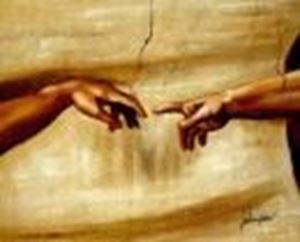 Bild von Michelangelo - Die Erschaffung Adams b87450 40x50cm imposantes Ölgemälde