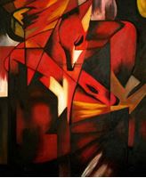 Resim Franz Marc - Füchse c87463 50x60cm Expressionismus Ölgemälde handgemalt