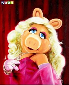 Image de Pop Art - Muppets Miss Piggy b87956 40x50cm exquisites Ölgemälde