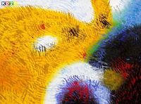 Obrazek Abstrakt - Berlin Potsdamer Platz i88223 80x110cm abstraktes Ölbild handgemalt