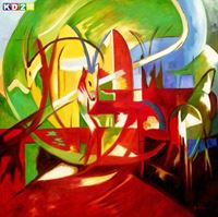 Afbeelding van Franz Marc - Gazellen m88301 120x120cm Expressionismus Ölgemälde