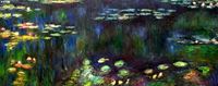 Εικόνα της Claude Monet - Seerosen am Abend t88334 75x180cm exquisites Ölgemälde