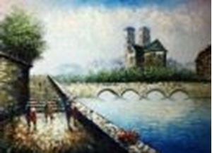 Resim Modern Art - Notre Dame de Paris  k88666 90x120cm fantastisches Ölbild handgemalt