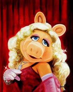 Изображение Pop Art - Muppets Miss Piggy b89311 40x50cm exquisites Ölgemälde