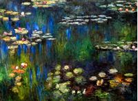 Bild von Claude Monet - Seerosen im Frühling i89670 80x110cm Ölgemälde handgemalt