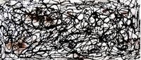Afbeelding van Autumn Rhythm Homage of Pollock t89702 75x180cm abstraktes Ölgemälde handgemalt