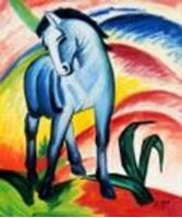 Afbeelding van Franz Marc - Blaues Pferd c89846 50x60cm Expressionismus Ölgemälde