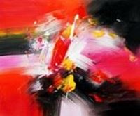 Bild von Abstract - clash of colors c89890 50x60cm abstraktes Ölgemälde