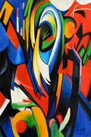 Resim Franz Marc - Der Mandrill d89932 60x90cm Expressionismus Ölgemälde handgemalt