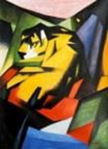 Resim Franz Marc - Der Tiger i90985 80x110cm Expressionismus Ölgemälde handgemalt