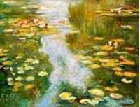 Afbeelding van Claude Monet - Seerosen im Licht k90836 90x120cm exquisites Ölbild