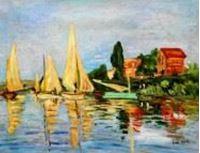 Bild von Claude Monet - Regatta bei Argenteuil k90837 90x120cm exquisites Ölbild