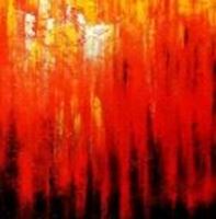 Bild von Abstract - Legacy of Fire III m90866 120x120cm abstraktes Ölbild handgemalt