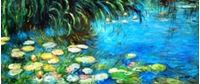 Obrazek Claude Monet - Seerosen und Schilf t90852 75x180cm Ölgemälde handgemalt