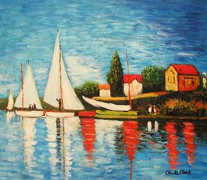 Image de Claude Monet - Regatta bei Argenteuil c91224 50x60cm exquisites Ölbild