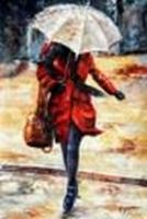 Resim Modern Art - Walking Lady II d91130 60x90cm exquisites Ölbild