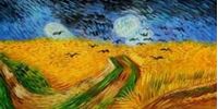Imagen de Vincent van Gogh - Kornfeld mit Krähen f91274 60x120cm Ölgemälde handgemalt