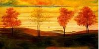 Afbeelding van Egon Schiele - Vier Bäume f91276 60x120cm exzellentes Ölbild