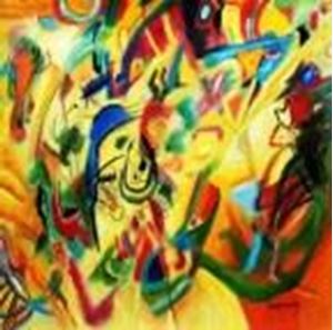 Bild von Wassily Kandinsky - Komposition VII g91296 80x80cm bemerkenswertes Ölgemälde