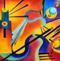 Imagen de Wassily Kandinsky - Freudsche Fehlleistung g91312 80x80cm abstraktes Ölgemälde