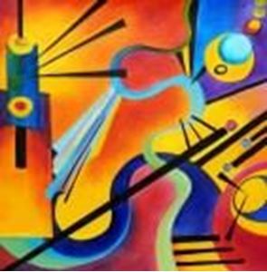 Bild von Wassily Kandinsky - Freudsche Fehlleistung g91312 80x80cm abstraktes Ölgemälde