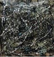 Imagen de Autumn Rhythm Homage of Pollock g91317 80x80cm abstraktes Ölgemälde handgemalt