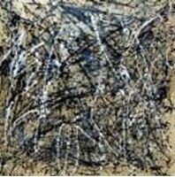 Afbeelding van Autumn Rhythm Homage of Pollock m91452 120x120cm abstraktes Ölgemälde handgemalt