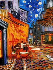 Resim Vincent van Gogh - Nachtcafe a91551 30x40cm exzellentes Ölgemälde handgemalt
