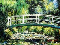 Obrazek Claude Monet - Brücke über dem Seerosenteich a91575 30x40cm Ölbild handgemalt
