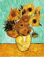 Picture of Vincent van Gogh - Zwölf Sonnenblumen a91990 30x40cm exzellentes Ölbild Museumsqualität
