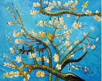 Image de Vincent van Gogh - Äste mit Mandelblüten b91601 40x50cm Ölbild handgemalt