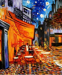 Изображение Vincent van Gogh - Nachtcafe c91626 50x60cm exzellentes Ölgemälde handgemalt