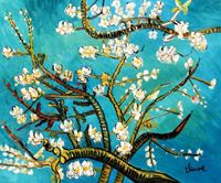 Imagen de Vincent van Gogh - Äste mit Mandelblüten c91674 50x60cm Ölbild handgemalt