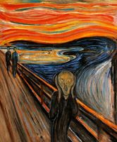 Afbeelding van Edvard Munch - Der Schrei c92008 50x60cm handgemaltes Ölgemälde Museumsqualität
