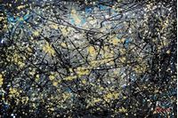 Afbeelding van Autumn Rhythm Homage of Pollock d91699 60x90cm abstraktes Ölgemälde handgemalt