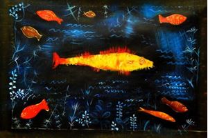 Resim Paul Klee - Der Goldfisch d91702 60x90cm handgemaltes Ölgemälde 