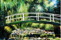 Imagen de Claude Monet - Brücke über dem Seerosenteich d91718 60x90cm Ölbild handgemalt