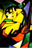 Resim Franz Marc - Der Tiger d91742 60x90cm Expressionismus Ölgemälde handgemalt