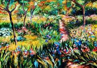 Afbeelding van Claude Monet - Monet´s Garten in Giverny d91979 60x90cm exzellentes Ölgemälde