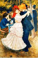 Immagine di Pierre Renoir - Tanz in Bougival d91995 60x90cm exquisites Ölbild Museumsqualität